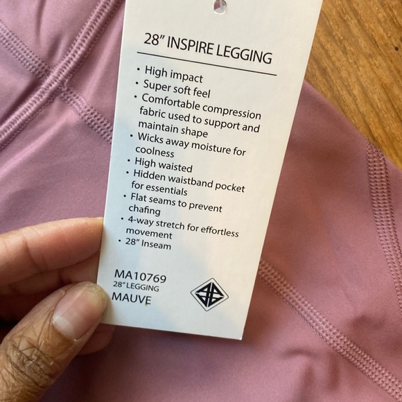 Mauve workout legging and bra set Antonio Melani - Picture 6 of 7